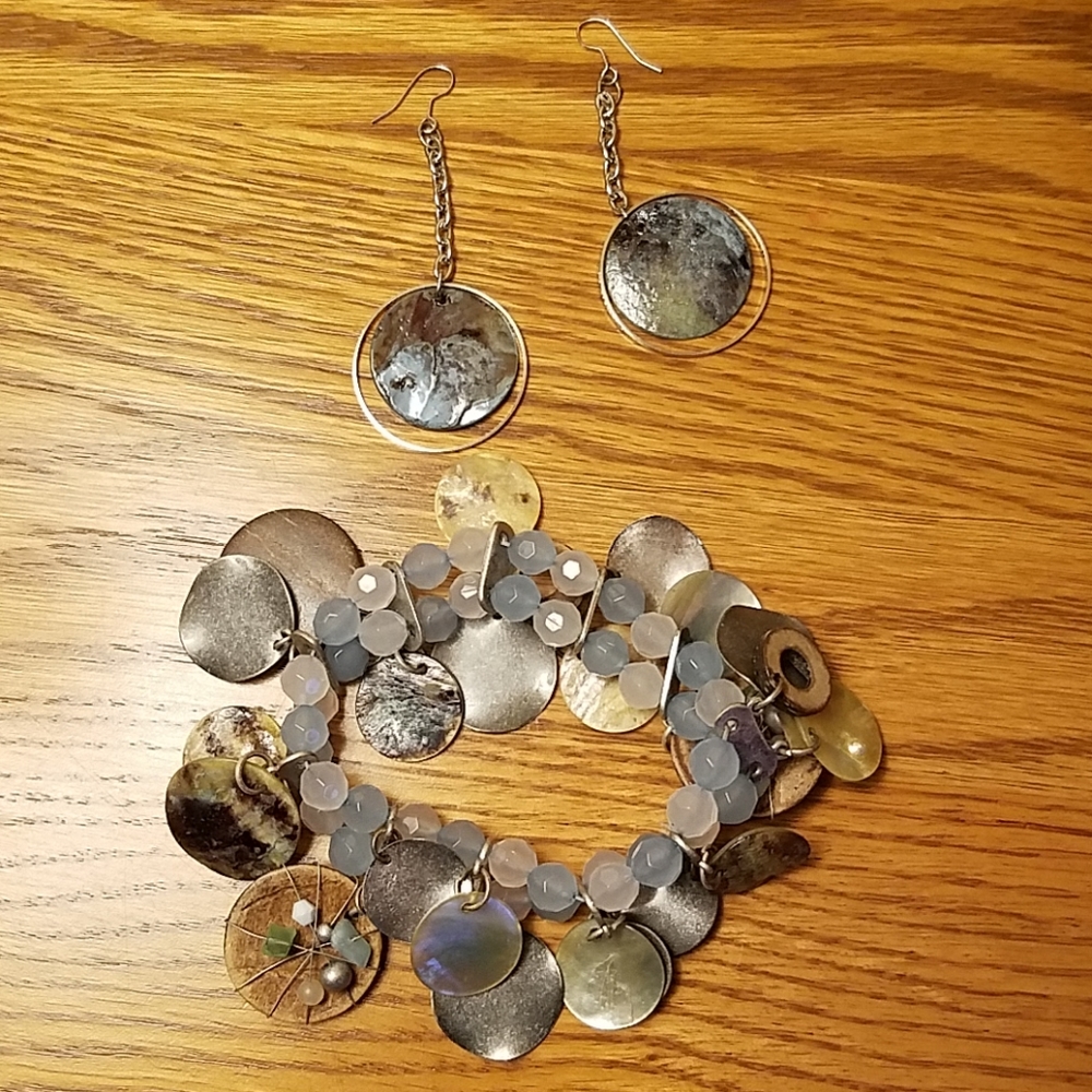 Watercolor Earring & Bracelet Set.